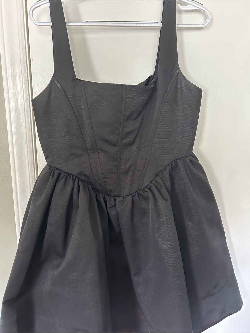 Altar'd State Black Square-Neck Mini Dress